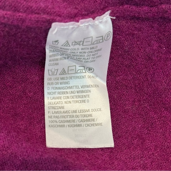 Isaac Mizrahi Small 100% Cashmere Plum Long Sleeve Sweater - Picture 3 of 4